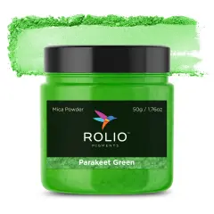 Rolio - 1 Jar Mica Powder (Parakeet Green) - 50g / 1.8 oz