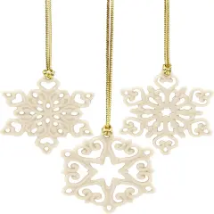 Mini Snowflake 3-Piece Ornament Set