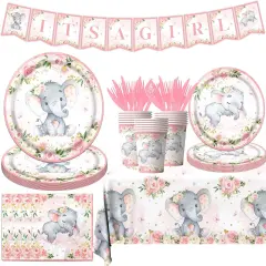 142Pcs Pink Baby Shower Decorations