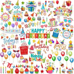 100 Pcs Birthday Paper Die Cuts Cardstock Scrapbook