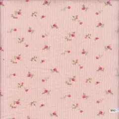 Soft 4&times;2 Yummy Rib Knit Fabric with Ditsy Floral Print, 87% Polyester, 13% Spandex & 58/60&Prime; Wide PEACH
