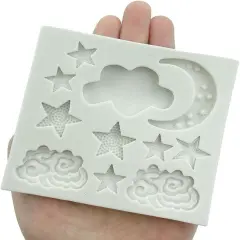 Star Moon Clouds Shaped Silicone Fondant Molds
