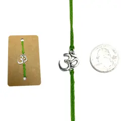Aum Rakhi with Card Almonds and Chocolates, Rakhi for Brother, Om Rakhi, Rakhi Usa, Rakhi with Sweets, Mithai, Bhai Dooj, Bhai Beej