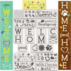 26 PC Large Welcome Stencil (All Seasons)
