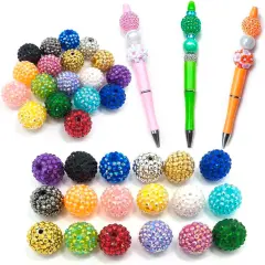 20mm Rhinestone Beads 50pcs Beaded Pens Beads