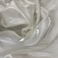 1 Yard Crystalized Liquid Bridal Satin Fabric with Reflective Shimmering Surface for Gowns Costumes and Decor 59/60 Inch Width Ivory