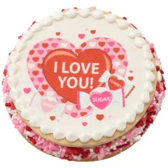 Sweet Candy Valentines PhotoCake&reg; Edible Cake Topper Icing Image for 6 inch Round cake or larger