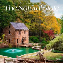 The Natural State | Arkansas Places | 2026 12 x 24 Inch (Hanging) Monthly Square Wall Calendar | Plastic-Free