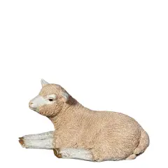 Laying Baby Merino Lamb Life Size Statue