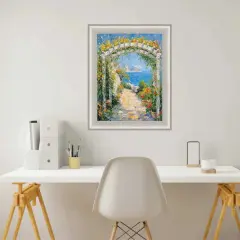 Silver Brushed Modern Slight Scoop Picture Frame 24x24 frame