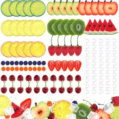 135pcs Fake Mix Fruit Decoration Artificial Strawberry Apple Lemon