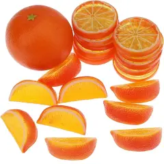 19 Pcs Artificial Fake Orange & Slices Blocks Set