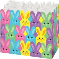 Pack/6: Easter Bunnies Basket Box - 10-1/4 x 6 x 7-1/2"