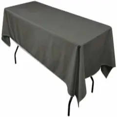 Rectangular Charcoal Polyester Tablecloth 60&times;144 Inch Modern Elegance for Weddings, Parties & Banquets
