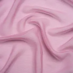 1 Yard Regal Orchid Crinkled Silk Chiffon Fabric Sheer Lightweight Material, 43 Inches Wide