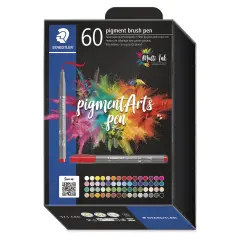 Staedtler Pigment Arts Brush Pens - Assorted Colors, Set of 60