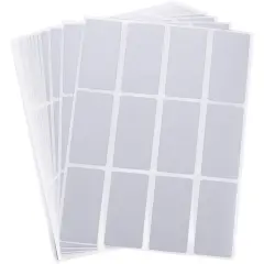 300 Pack Scratch Off Stickers, Self Adhesive DIY Rectangle Labels, Silver, 2 x 1 in.