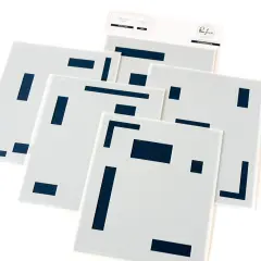 Pinkfresh Studio Stencils 4.25"X5.5" 5/Pkg-Modern Rug