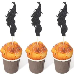 Halloween Witch Baby Shower Cupcake Toppers