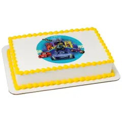 BATWHEELS Turbocharged Action PhotoCake&reg; Edible Cake Topper Icing Image for 1/4 Sheet cake or larger