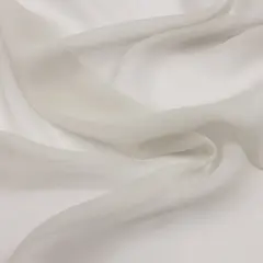 1 Yard Sheer Silk Chiffon Fabric Moonstruck Lightweight Solid Gray 44 inch Width