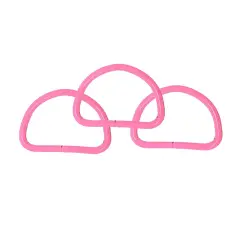 Metal D Ring 1 Inch Hot Pink Plated Loop Ring