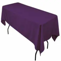 Rectangular Plum Polyester Tablecloth 60&times;144 Inch Elegant D&eacute;cor for Weddings, Parties & Banquets