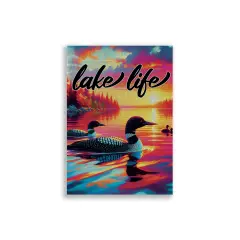 Loon Burlap Garden Flag