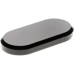 Plymor Black Acrylic Oval Beveled Display Base, 4" W x 2" D x 0.5" H