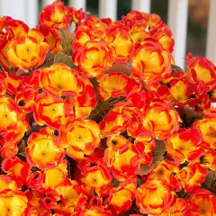 6 Bundles UV Resistant Faux Geraniums for Indoor and Outdoor Decor