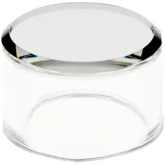 Plymor Clear Acrylic Cylinder Display Riser with Mirror Top, 1" H x 1.5" D