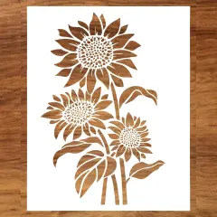 Large Sunflower Stencil for Painting (12x15 Inches