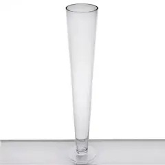 4 pcs 28" tall Trumpet Clear GLASS VASES Wedding Party Centerpieces