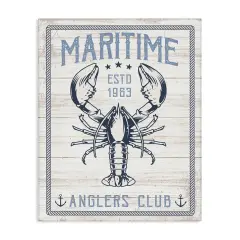 Stupell Industries Maritime Anglers Club Canvas Wall Art Design by Angela Nickeas