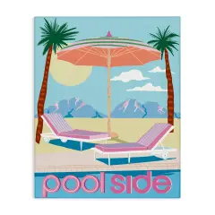 Stupell Industries Preppy Coastal Poolside Canvas Wall Art Design by Jo Reid