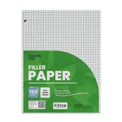Quad-Ruled Filler Paper &ndash; 150 Sheets &ndash; 36 Packs