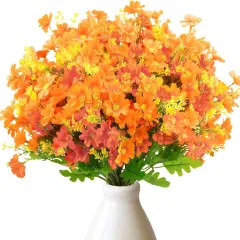 6PCS Artificial Fake Fall Flowers for Outside