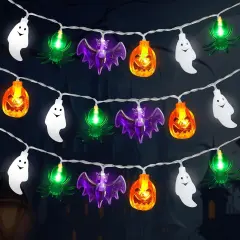 Pumpkin Bat Ghost Spider Halloween Lights - A Style