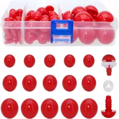 1Box(80pcs) Red Plastic Safety Eyes