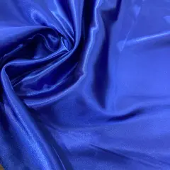 1 Yard Medium Weight Charmeuse Satin Fabric Soft Polyester for Lining Dresses and Formalwear 60 Inch Width Royal Blue