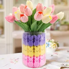 Easter Decorations - Easter Peeps Bunnies Vase Filler Set, Spring Decor Home Indoor Decoration Centerpieces for Tables
