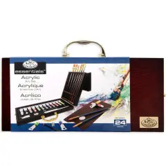 RSET-ACR2020 | Essentials&trade; 24pc Acrylic Painting Long Handle Travel Art Set