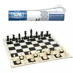 WE Games Travel Chess Set for Adults and Beginners, 17 in. Roll-Up Board
