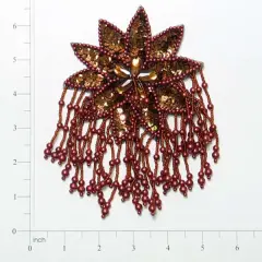 Sunburst Sequin Applique/Patch Bronze