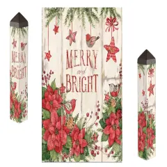 Farmhouse Birds Art Pole 20 Inches Painted Peace