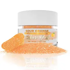 Bakell - Sour Orange Flavored Tinker Dust (8g, 1x Jar) Edible Glitter Blended Candy Topping