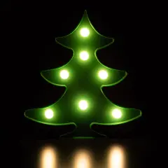Northlight LED Lighted Christmas Tree Marquee Wall Art - 8.75" - Green