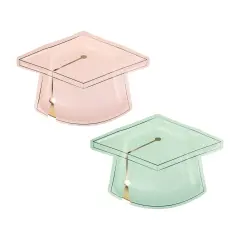 PASTEL GRADUATION CAP PLATES