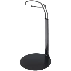 Plymor DSP-5175B Black Adjustable Doll Stand, fits 10, 11, and 12 inch Dolls or Action Figures, Waist is 1.75" - 2.25" wide, 5" - 6" around