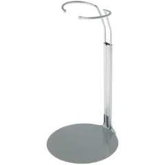 Plymor DSP-5175S Silver Adjustable Doll Stand, fits 10, 11, and 12 inch Dolls or Action Figures, Waist is 1.75" - 2.25" wide, 5" - 6" around